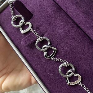 Charriol sterling silver interlocking heart bracelet